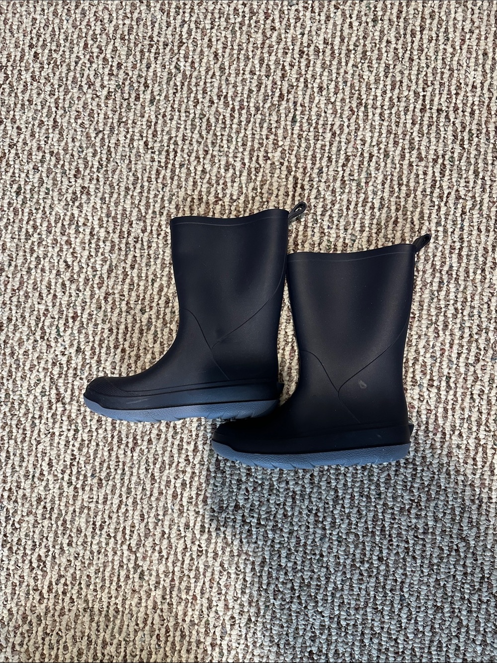 Cat & Jack Black Kids Rain Boots with Easy Pull Tabs